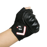 Automatic Induction Turn Signal Gloves Riding Warning Light Gloves, Color:Black(XXL)