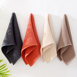 Honeycomb Cotton Towel, Size:35 x 75cm(Brown)