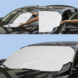 Car Windshield Sun Shade Protective Cover Winter Car Snow Shield Cover Auto Front Windscreen / Rain / Frost / Sunshade Thicken and Add Cotton Snow Shelter Folding Sun Visor, Size: 147 x 100cm