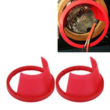 2 PCS 6.5 inch Car Auto Loudspeaker Plastic Waterproof Cover with Protective Cushion Pad, Inner Diameter: 14.5cm(Red)