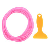 5m Flexible Trim For DIY Automobile Car Interior Moulding Trim Decorative Line Strip with Film Scraper(Pink)