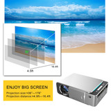T6 3500ANSI Lumens 1080P LCD Mini Theater Projector, Standard Version, US Plug(Red)