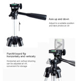 Live Broadcast Tripod 4-Section Folding Legs Aluminum Alloy Tripod Mount with U-Shape Three-Dimensional Tripod Head for DSLR & Digital Camera, Adjustable Height: 35-106cm