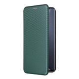 For vivo X90 Pro+ 5G Carbon Fiber Texture Flip Leather Phone Case(Green)