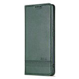 For vivo X90 AZNS Magnetic Calf Texture Flip Leather Phone Case(Dark Green)