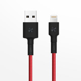 Original Xiaomi youpin ZMI MFI Certificated Braided 1m ZMI 8 Pin to USB Data Cable Charge Cord(Red)