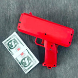 Cash Cannon Rain Money Gun Stress Reducer Anti-Anxiety Toy Christmas Gift Toys for Children & Adults Fun Toy with Indicator Light(Red)