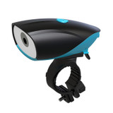 USB Charging Bike LED Riding Light, Charging 3 Hours with Horn(Blue)