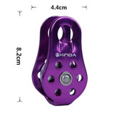 XINDA XD-8610 Single Fixed Pulley Mountaineering Rope Climbing Rappelling Survival Equipment(Purple)