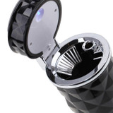 Diamond Facets Car Ashtray with LED Light(Black)