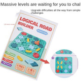 Tabletop Game Road Builder Maze Thinking Logical Reasoning Pull Back Forklift Children Toy(118 Levels)