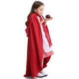 Little Red Riding Hood Parent Child Fairy Tale Drama Performance Costume Little Red Riding Hood Dress Little Maid Two Dress Halloween Costume (Color:Cape+Maid Size:L)