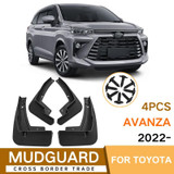 For Toyota Avanza 2022 4pcs/Set Car Auto Soft Plastic Splash Flaps Fender Guard