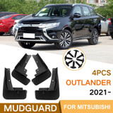 For Mitsubishi Outlander 2021 4pcs/Set Car Auto Soft Plastic Splash Flaps Fender Guard