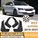 For Skoda Superb 2016-2021 4pcs/Set Car Auto Soft Plastic Splash Flaps Fender Guard