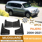 For Mitsubishi PAJERO 2004-2021 4pcs/Set Car Auto Soft Plastic Splash Flaps Fender Guard