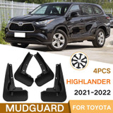 For Toyota Highlander 2021-2022 4pcs/Set Car Auto Soft Plastic Splash Flaps Fender Guard