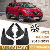 For Renault Kadjar 2016-2019 4pcs/Set Car Auto Soft Plastic Splash Flaps Fender Guard