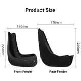 For Honda Fit / Jazz 2008-2010 4pcs/Set Car Auto Soft Plastic Splash Flaps Fender Guard