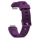 For Fitbit Inspire / Inspire HR Glossy Surface Silicone  Watch Band, Size:S(Dark Purple)