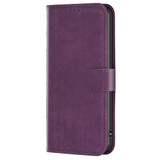 For Xiaomi Redmi Note 11 Plaid Embossed Leather Phone Case(Purple)