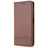 For Xiaomi Mi 11 Lite AZNS Magnetic Calf Texture Horizontal Flip Leather Case with Card Slots & Holder & Wallet(Dark Brown)