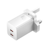 Baseus GaN5 Pro 40W USB-C / Type-Cx2 Gallium Nitride Fast Charger, UK Plug(White)