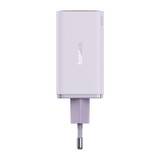 Baseus GaN6 Pro 65W USB-C / Type-Cx2 + USBx2 Gallium Nitride Fast Charger with 1m Type-C Cable, EU Plug(Purple)