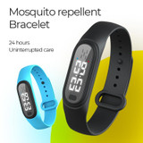 Q2 Outdoor Ultrasonic Electronic Mosquito Repellent Bracelet, Support Three-gear Mode & Time Display(Black)