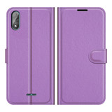 For Wiko Y51 Litchi Texture Horizontal Flip Protective Case with Holder & Card Slots & Wallet(Purple)