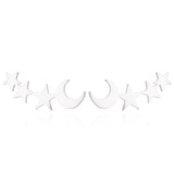 Simple Moon Star Stud Earrings for Women Birthday Gift Jewelry(Silver)