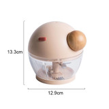 Household Round Nose Shape Multifunctional Cooking Machine Manual Garlic Minced Meat Minced Vegetable Stirrer(Light Pink)