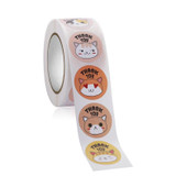 10 Rolls Cute Cartoon Animal Child Thank You Sticker(HA026)