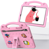 For Samsung Galaxy Tab S8 X700 Handle Kickstand Children EVA Shockproof Tablet Case(Pink)