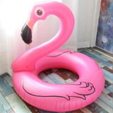Summer Inflatable Flamingo Shaped Float Pool Lounge Swimming Ring Floating Bed Raft, Size: 90cm