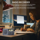 QL-221 Multifunctional Portable Bluetooth Plug-In Card Two-Band FM/AM Recording Radio, Style: US Version(Dark Green)