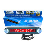 DC 12V Car LED Programmable Showcase Message Sign Scrolling Display Lighting Board with Remote Control(Red Light)
