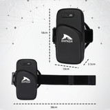 BAPASA A587 Outdoor Sports Fitness Mobile Phone Armband Bag (Black)