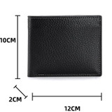 Horizontal Litchi Print Mens Wallet Multifunctional Money Clip Card Holder(Coffee)