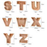 Wooden English Alphabet Piggy Bank Transparent Acrylic Piggy Bank(Y)