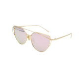 Unisex Fashion Color Film UV400 Reflective Sunglasses (Gold + Pink)