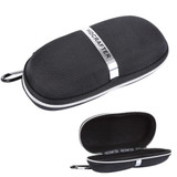 HDCRAFTER E-001 Sunglasses Zipper Style Solid Glasses Protection Case + Microfiber Cloth, Size: 16*7*4cm