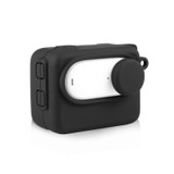 For Insta360 GO 3 PULUZ Camera Charging Case Silicone Case with Lens Cap & Strap (Black)