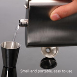 Portable Stainless Steel Hip Flask Set With Wine Glass Funnel(7OZ Jack Gray Grunge)