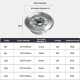 24W Landscape Ring LED Stainless Steel Underwater Fountain Light(White Light)