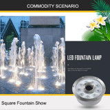 24W Landscape Ring LED Stainless Steel Underwater Fountain Light(White Light)