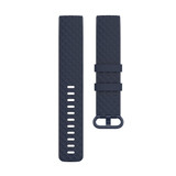Color Buckle TPU Wrist Strap Watch Band for Fitbit Charge 4 / Charge 3 / Charge 3 SE, Size: S(Navy Blue)