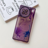 For vivo X90 Oil Painting Electroplating TPU Phone Case(Purple)