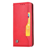 For Xiaomi Mi 11 Lite Knead Skin Texture Horizontal Flip Leather Case with Photo Frame & Holder & Card Slots & Wallet(Red)