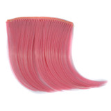 5 PCS Color Gradient Invisible Seamless Hair Extension Wig Piece Straight Hair Piece Color Bangs Hair Piece(Dark Pink)